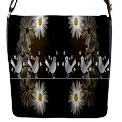 Daisy Bird  Flap Messenger Bag (s) by Nexatart