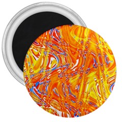 Crazy Patterns In Yellow 3  Magnets