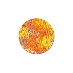 Crazy Patterns In Yellow Golf Ball Marker