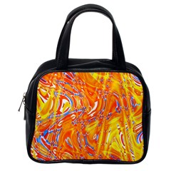 Crazy Patterns In Yellow Classic Handbags (One Side)