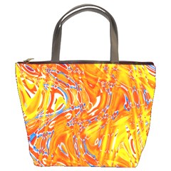 Crazy Patterns In Yellow Bucket Bags