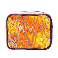 Crazy Patterns In Yellow Mini Toiletries Bags