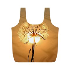 Dandelion Sun Dew Water Plants Full Print Recycle Bags (m)  by Nexatart