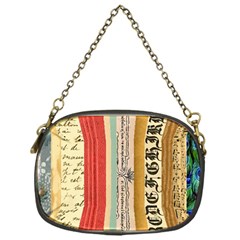 Digitally Created Collage Pattern Made Up Of Patterned Stripes Chain Purses (one Side)  by Nexatart