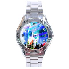 Dirty Dirt Spot Man Doll View Stainless Steel Analogue Watch