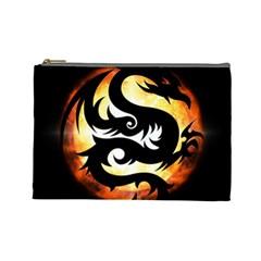 Dragon Fire Monster Creature Cosmetic Bag (large)  by Nexatart