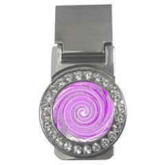 Digital Purple Party Pattern Money Clips (cz)  by Nexatart