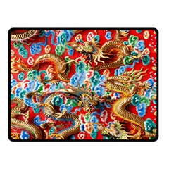 Dragons China Thailand Ornament Double Sided Fleece Blanket (small) 