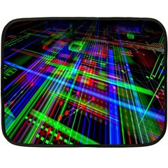 Electronics Board Computer Trace Fleece Blanket (mini) by Nexatart