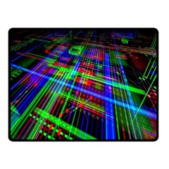 Electronics Board Computer Trace Double Sided Fleece Blanket (small)  by Nexatart