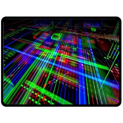 Electronics Board Computer Trace Double Sided Fleece Blanket (large)  by Nexatart