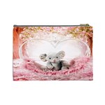 Elephant Heart Plush Vertical Toy Cosmetic Bag (Large)  Back