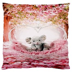 Elephant Heart Plush Vertical Toy Standard Flano Cushion Case (two Sides) by Nexatart