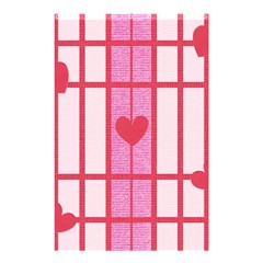 Fabric Magenta Texture Textile Love Hearth Shower Curtain 48  X 72  (small)  by Nexatart