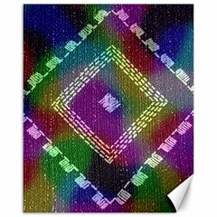 Embroidered Fabric Pattern Canvas 16  X 20   by Nexatart