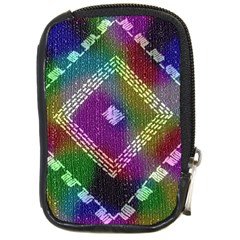 Embroidered Fabric Pattern Compact Camera Cases by Nexatart