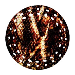 Fabric Yikes Texture Ornament (Round Filigree)