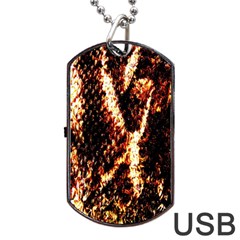 Fabric Yikes Texture Dog Tag USB Flash (One Side)
