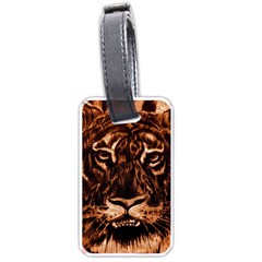 Eye Of The Tiger Luggage Tags (one Side)  by Nexatart