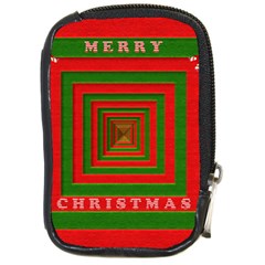 Fabric 3d Merry Christmas Compact Camera Cases by Nexatart