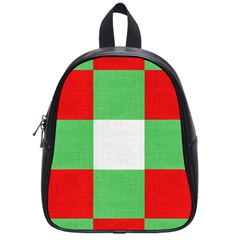 Fabric Christmas Colors Bright School Bags (small)  by Nexatart