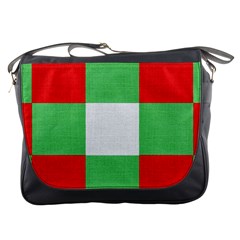 Fabric Christmas Colors Bright Messenger Bags by Nexatart