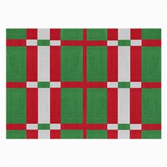 Fabric Green Grey Red Pattern Large Glasses Cloth (2-side)