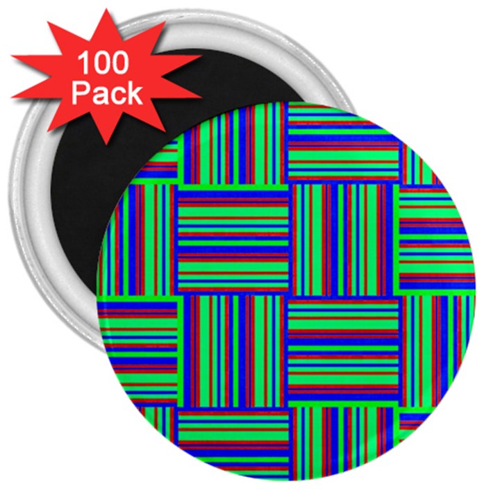 Fabric Pattern Design Cloth Stripe 3  Magnets (100 pack)