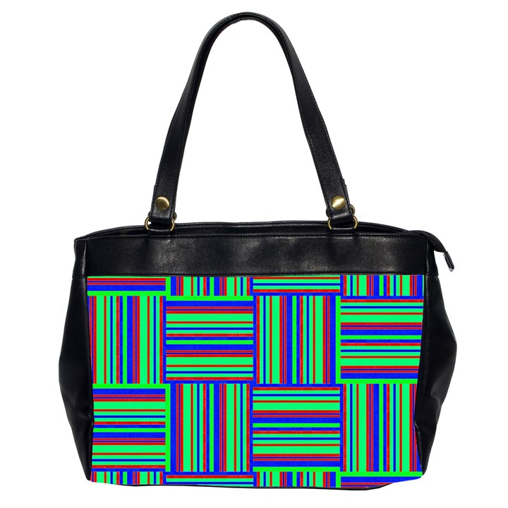Fabric Pattern Design Cloth Stripe Office Handbags (2 Sides) 