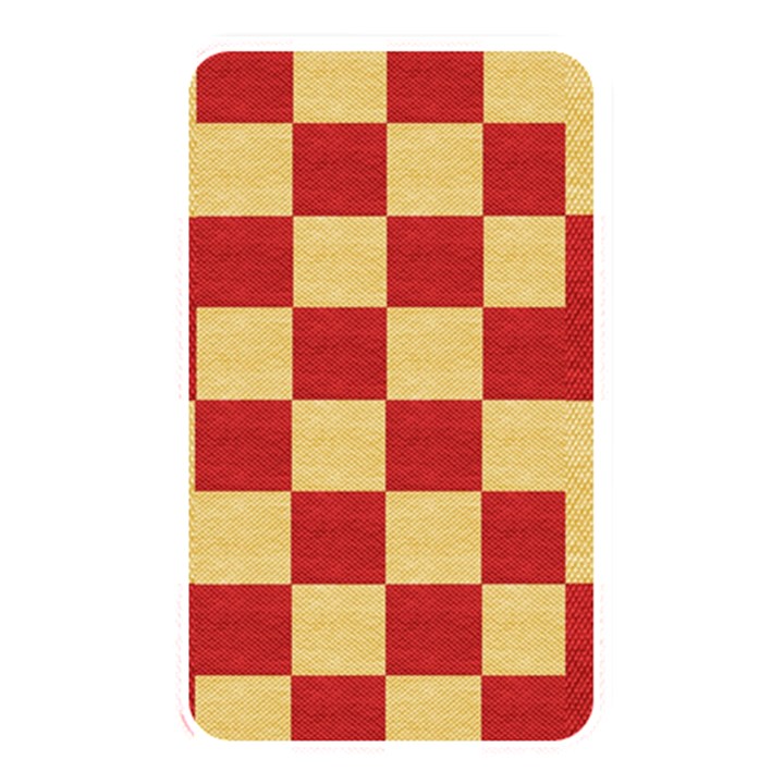 Fabric Geometric Red Gold Block Memory Card Reader