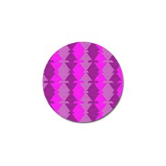 Fabric Textile Design Purple Pink Golf Ball Marker (4 Pack) by Nexatart