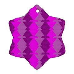 Fabric Textile Design Purple Pink Ornament (snowflake) by Nexatart