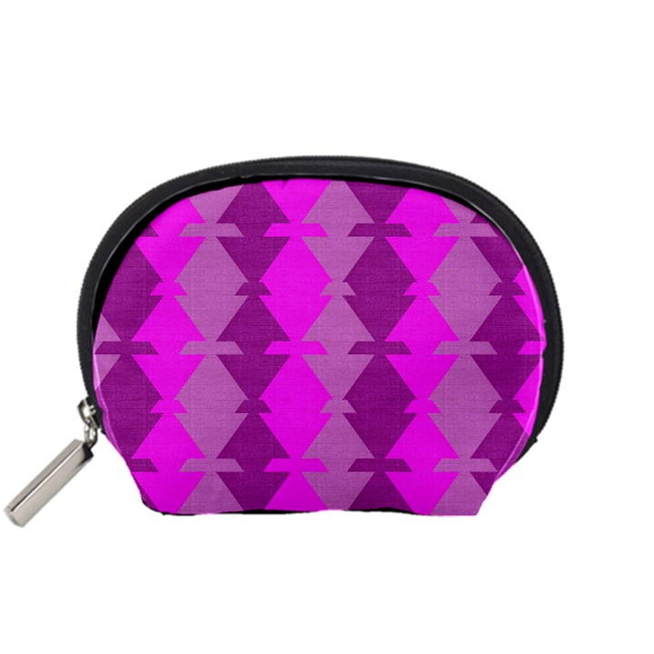 Fabric Textile Design Purple Pink Accessory Pouches (Small) 