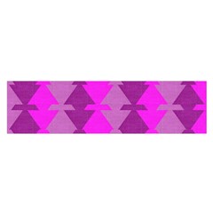 Fabric Textile Design Purple Pink Satin Scarf (oblong)