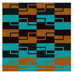 Fabric Textile Texture Gold Aqua Large Satin Scarf (square) by Nexatart