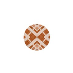 Fabric Textile Tan Beige Geometric 1  Mini Magnets