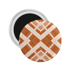 Fabric Textile Tan Beige Geometric 2.25  Magnets