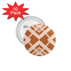 Fabric Textile Tan Beige Geometric 1.75  Buttons (10 pack)