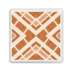 Fabric Textile Tan Beige Geometric Memory Card Reader (Square) 