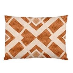 Fabric Textile Tan Beige Geometric Pillow Case (Two Sides)