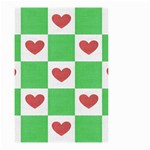 Fabric Texture Hearts Checkerboard Small Garden Flag (Two Sides) Front