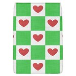 Fabric Texture Hearts Checkerboard Flap Covers (L)  Front