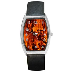 Fire Easter Easter Fire Flame Barrel Style Metal Watch by Nexatart