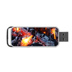 Fire Embers Flame Heat Flames Hot Portable Usb Flash (one Side) by Nexatart