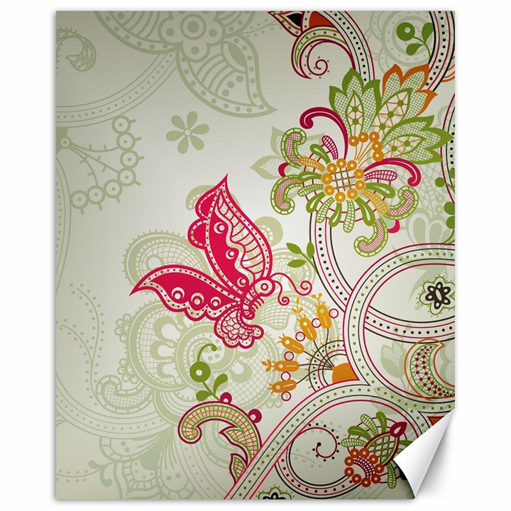 Floral Pattern Background Canvas 16  x 20  