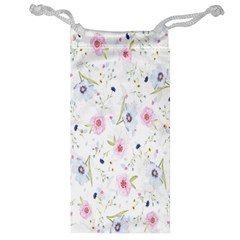 Floral Pattern Background  Jewelry Bag by Nexatart