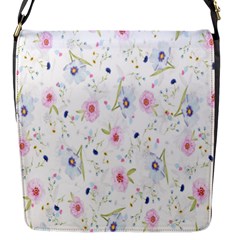 Floral Pattern Background  Flap Messenger Bag (s) by Nexatart