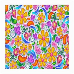 Floral Paisley Background Flower Medium Glasses Cloth by Nexatart