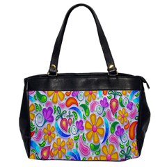 Floral Paisley Background Flower Office Handbags