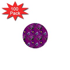 Flower Pattern 1  Mini Buttons (100 pack) 